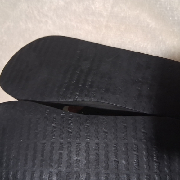 Yellow Box Black and Blue Sandals with Beaded Straps - Picture 6 of 6